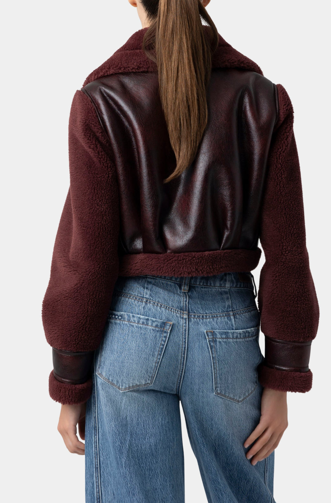 Head Start Crop Sherpa Fleece Jacket