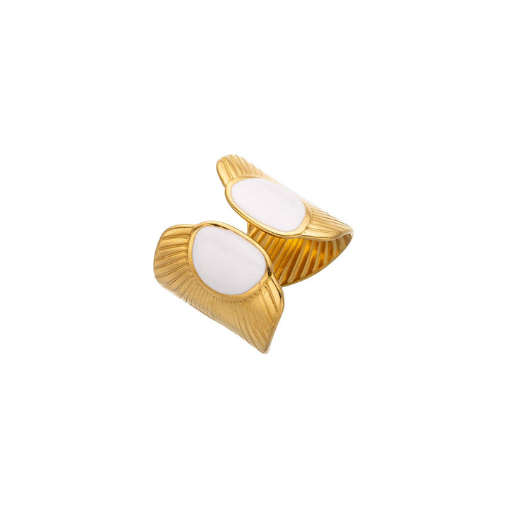 Gold Bold Leaf Adjustable Ring