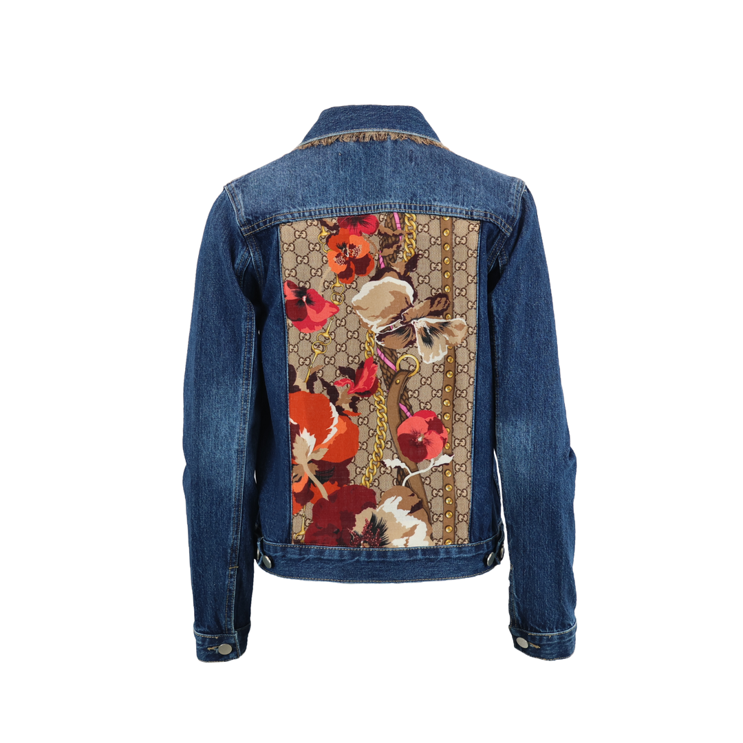 Floral Rodeo Saddle Designer Denim Jacket