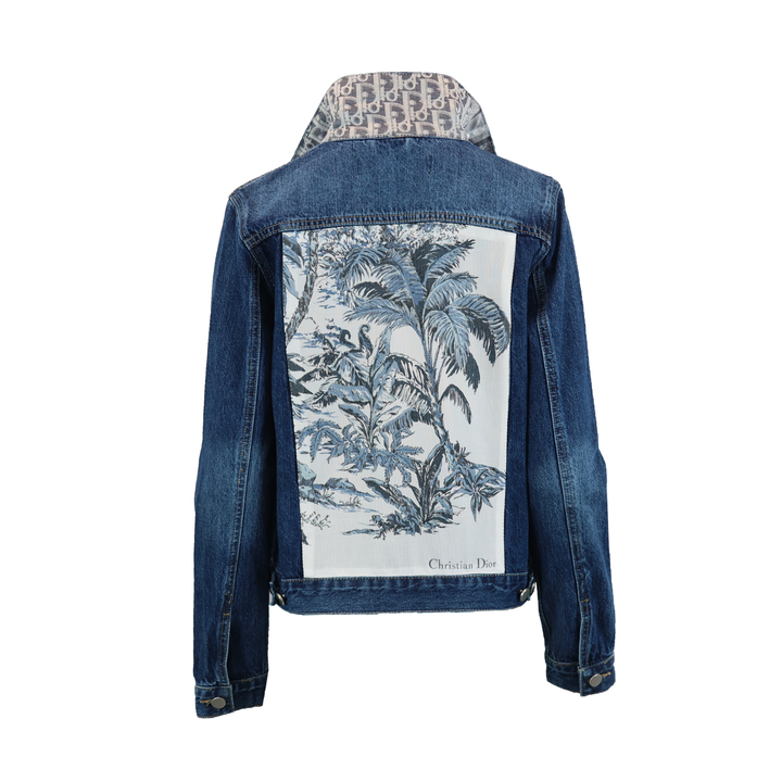 Palms on Saddle Designer Denim Jacket