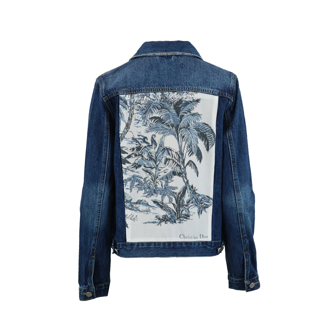 Palms on Saddle Designer Denim Jacket