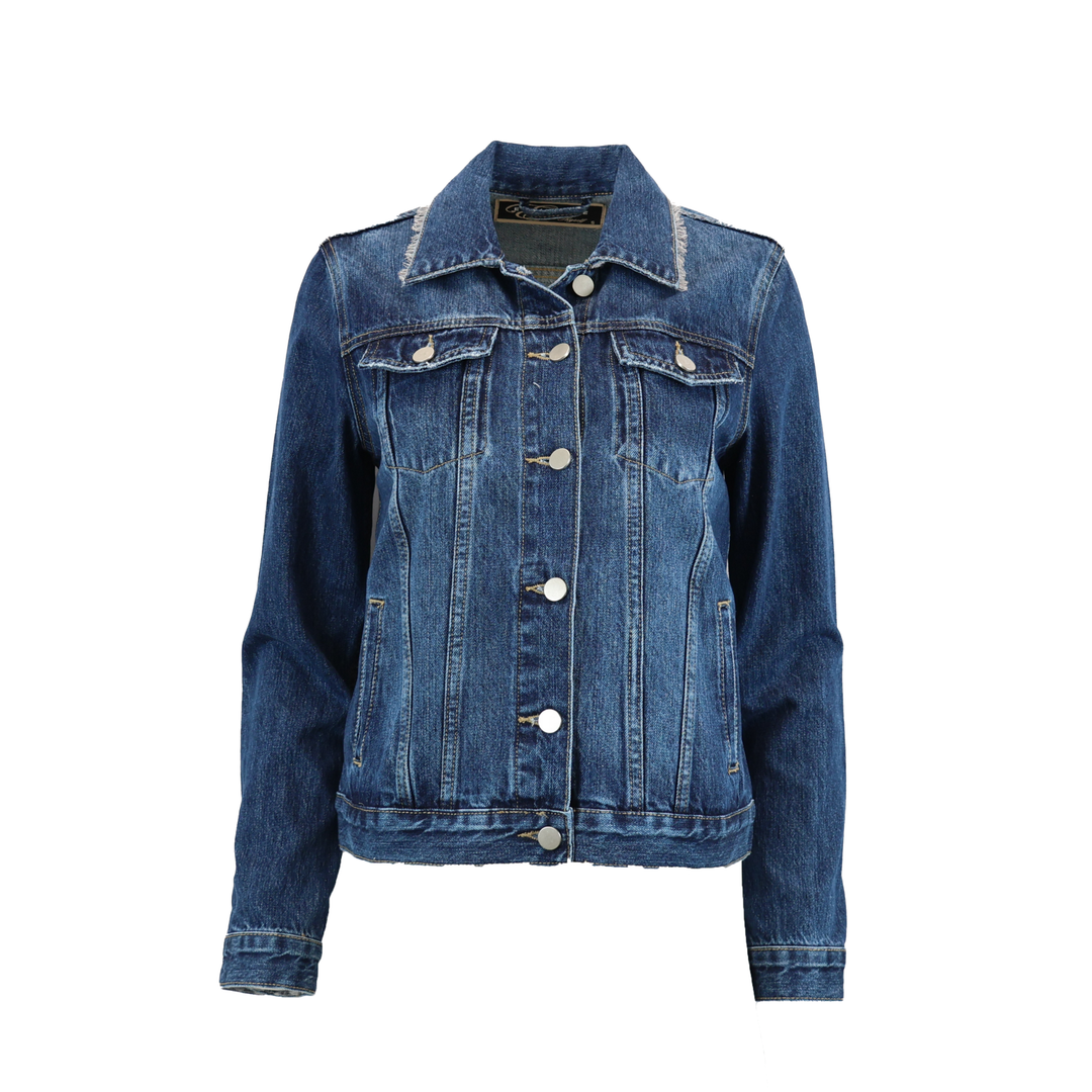 Monogram on Saddle Designer Denim Jacket