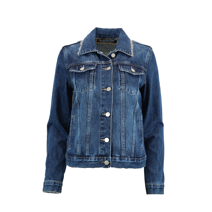 Monogram on Saddle Designer Denim Jacket