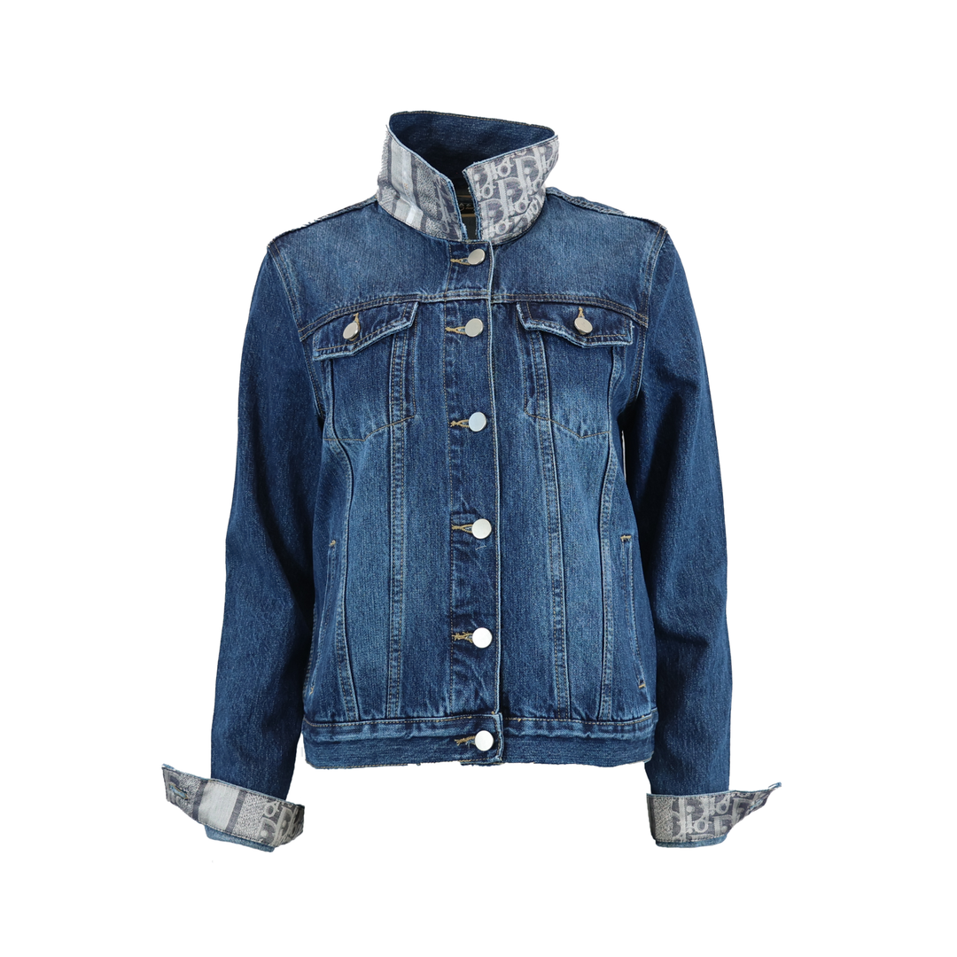 Palms on Saddle Designer Denim Jacket