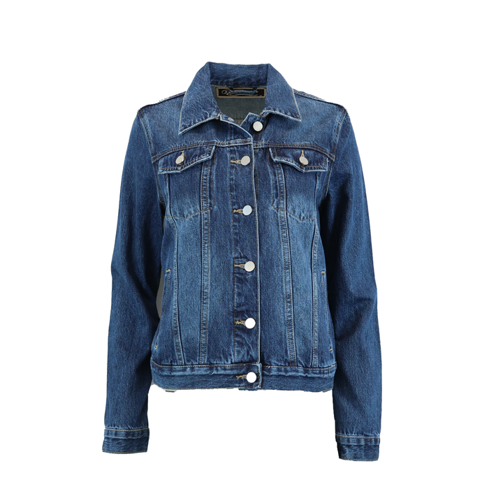 Palms on Saddle Designer Denim Jacket