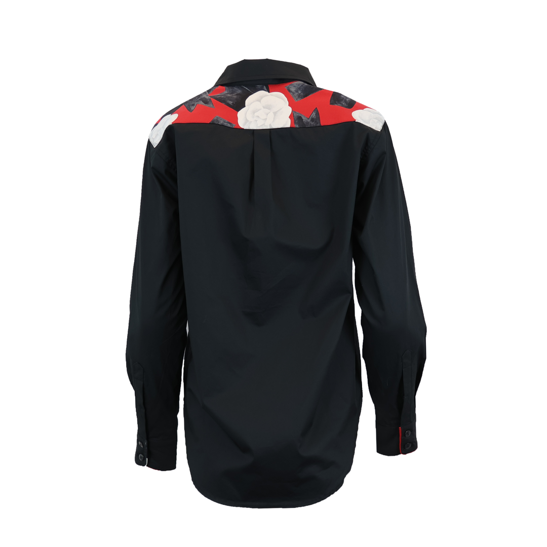 Rose Print Designer Dress Shirt