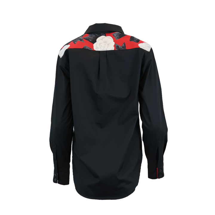 Rose Print Designer Dress Shirt