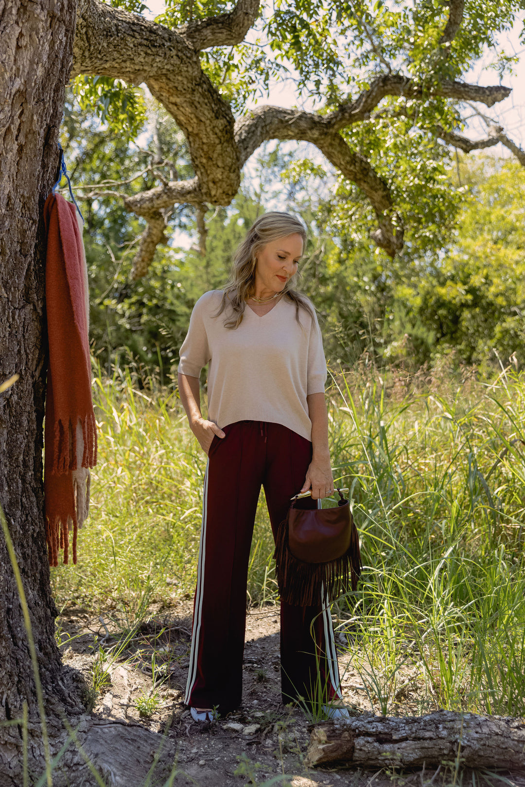 ITALIAN V-NECK LUXE KNIT TOP