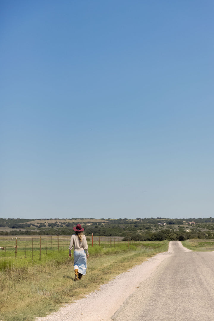 Bubble Sleeve V-Neck Knit Sweater