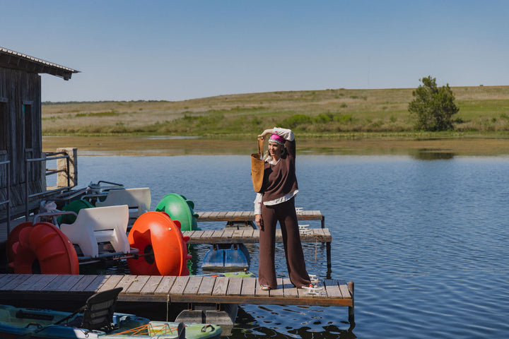 V-Neck 3/4 Sleeve Knit Top