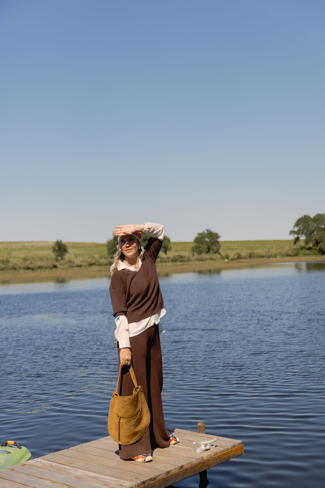 V-Neck 3/4 Sleeve Knit Top