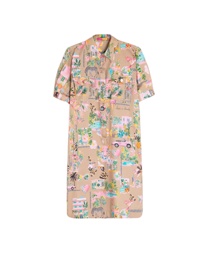 CALIFORNIA PRINT SHORT DRESS