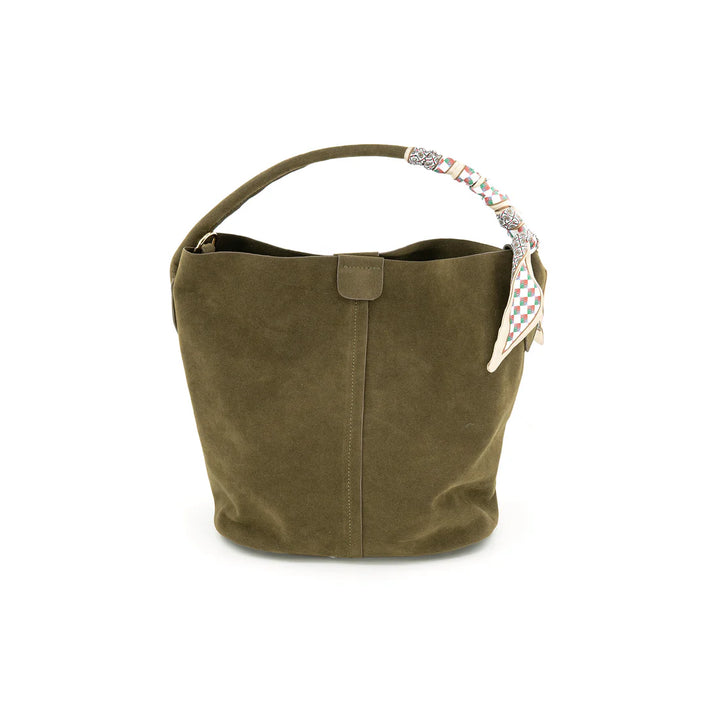 Big Suede Bucket Bag