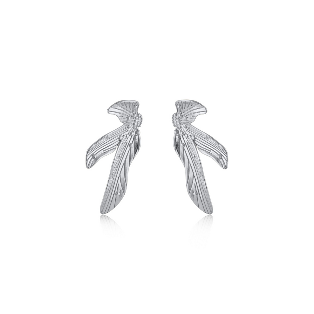STILIANA FLORAL STAINLESS STEEL EARRINGS