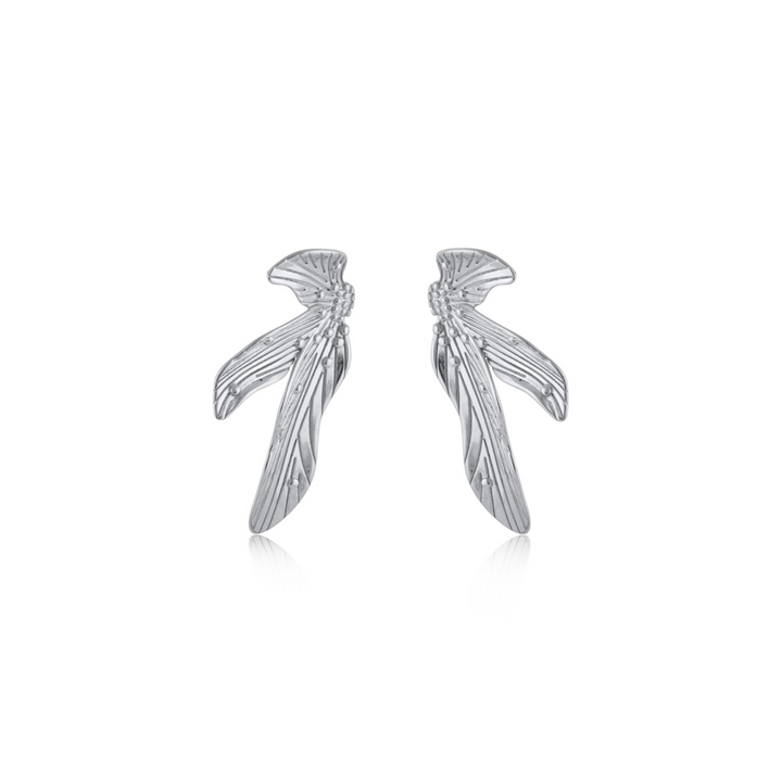 STILIANA FLORAL STAINLESS STEEL EARRINGS