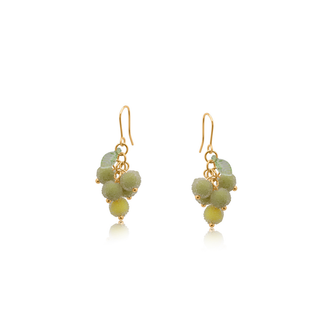 LOZA BUNCH OF FROSTED GRAPES EARRINGS