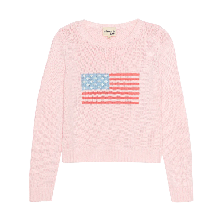 American Flag Fashion Crew Sweater