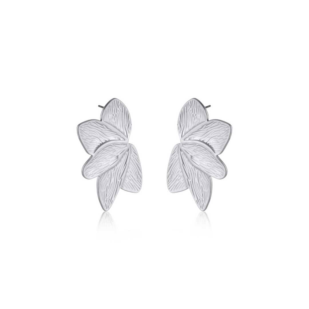 CARA FLORAL STAINLESS STEEL EARRINGS