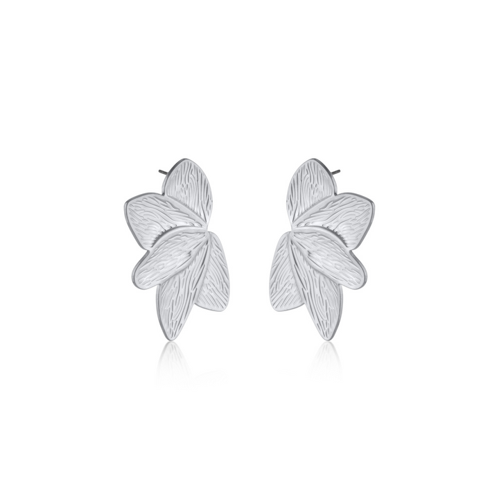 CARA FLORAL STAINLESS STEEL EARRINGS