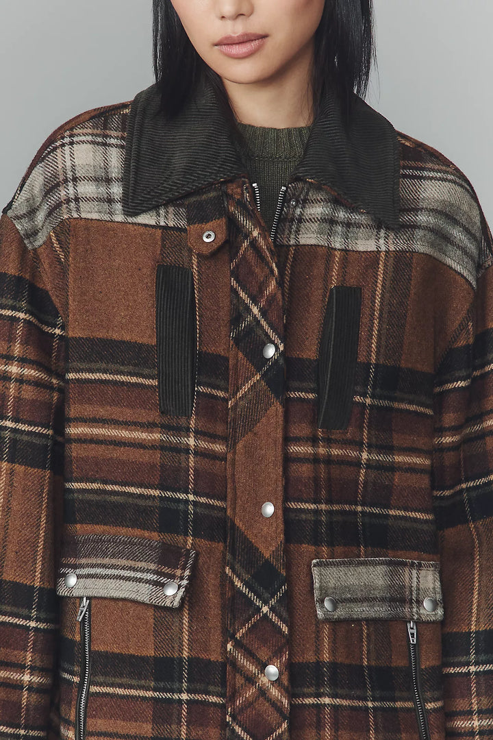 NYC Situationship Plaid Shirt Jacket