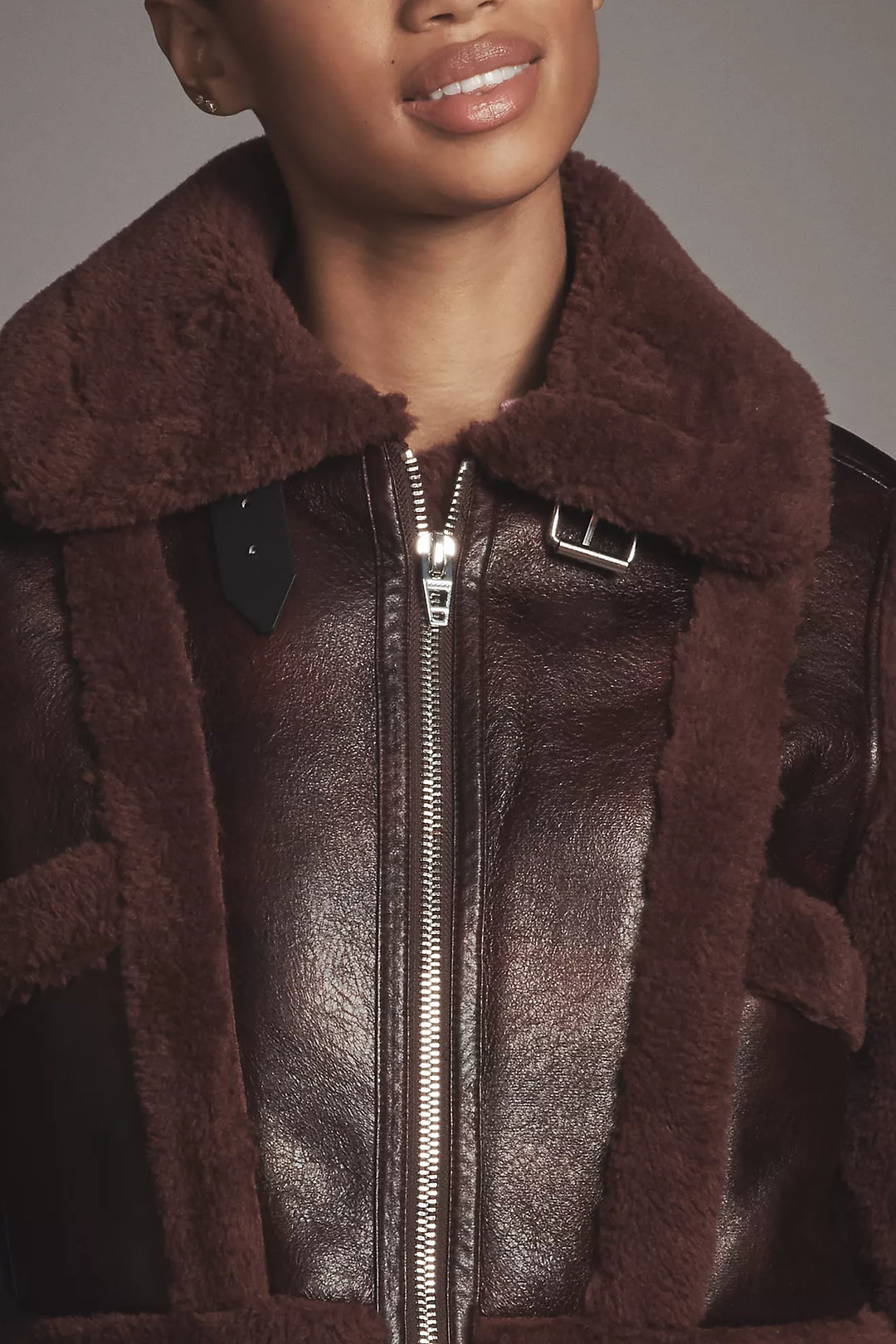 Head Start Crop Sherpa Fleece Jacket