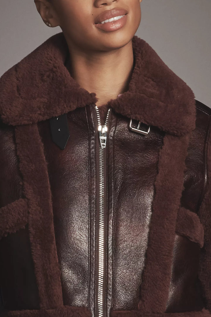 Head Start Crop Sherpa Fleece Jacket