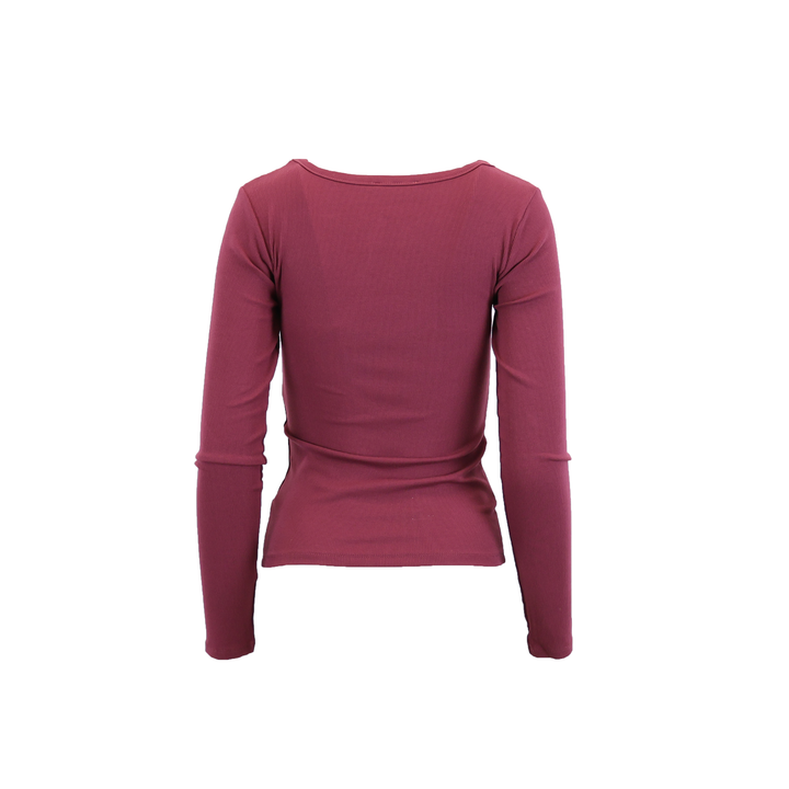Slim Fit Scoop Neck Long Sleeve