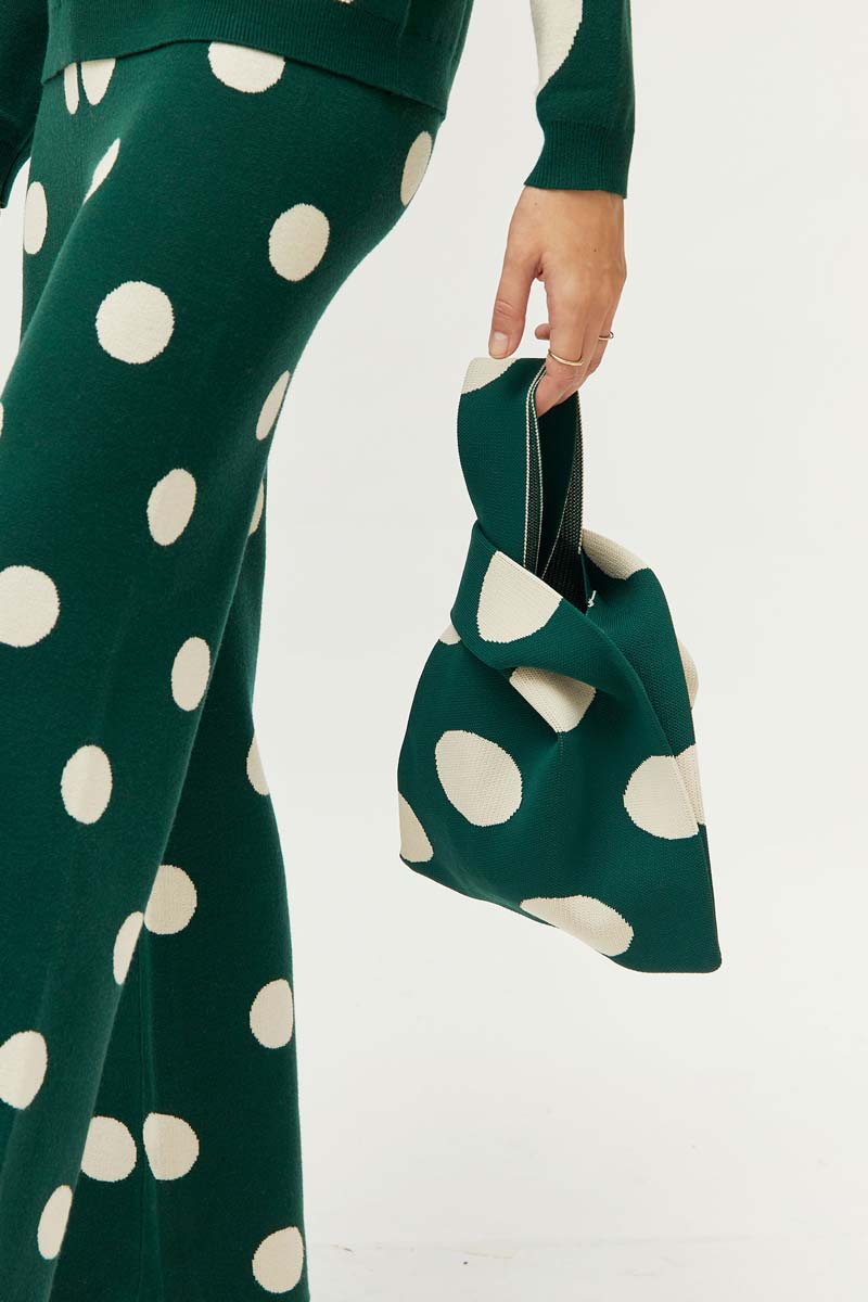 Polka Dot Print Handbag