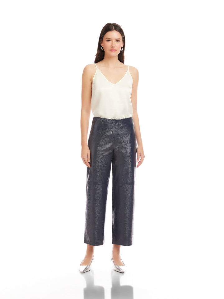 Faux Patent Leather Pants