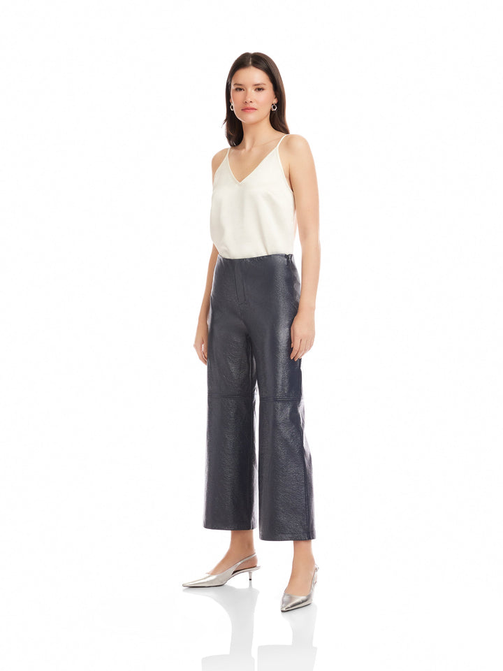 Faux Patent Leather Pants