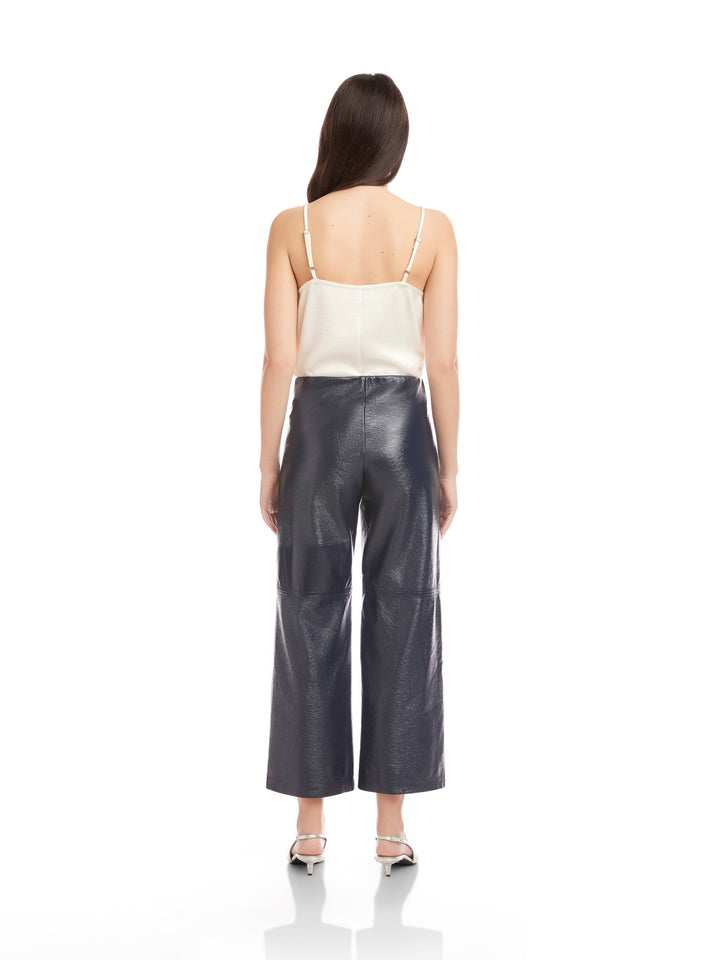 Faux Patent Leather Pants