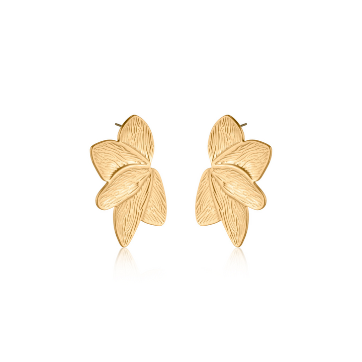 CARA FLORAL STAINLESS STEEL EARRINGS