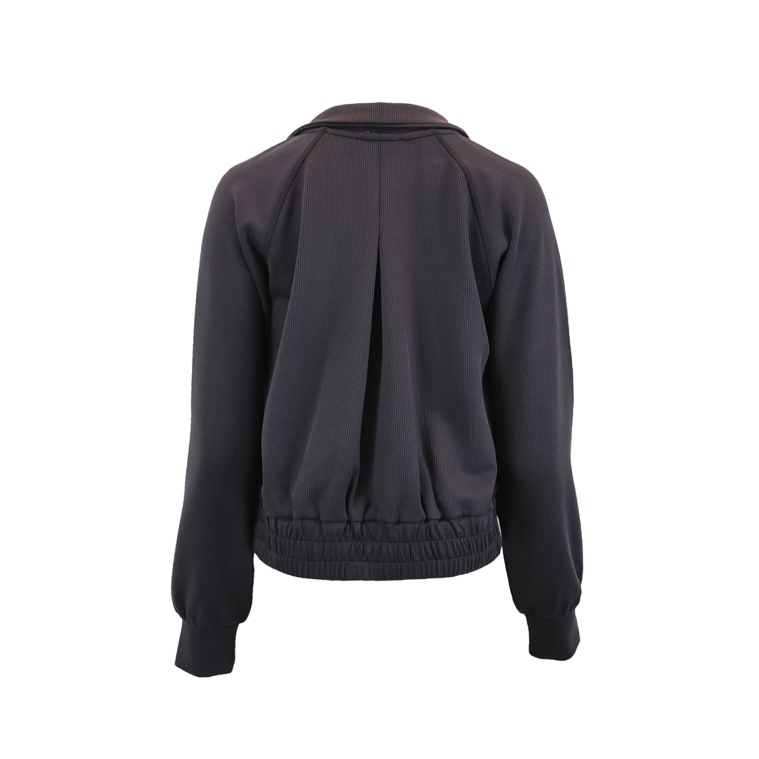 Luxe Sand Wash Rib Zip Jacket