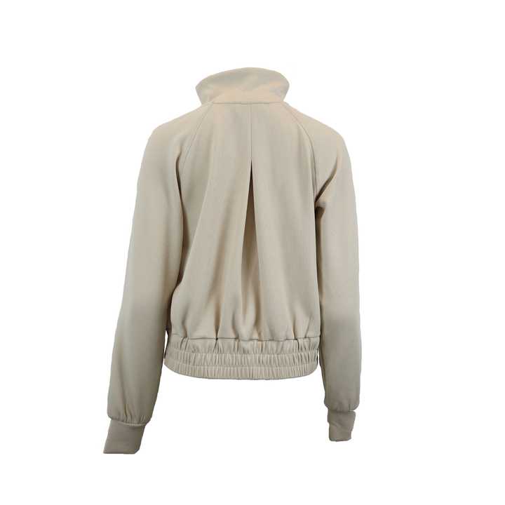Luxe Sand Wash Rib Zip Jacket