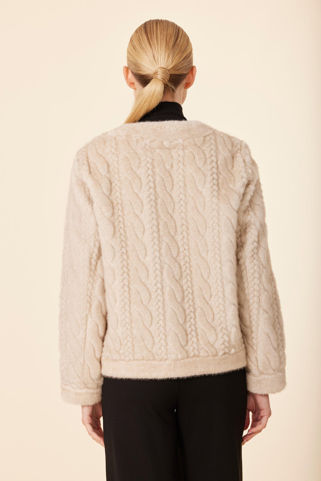Cable Knit Design Jacket