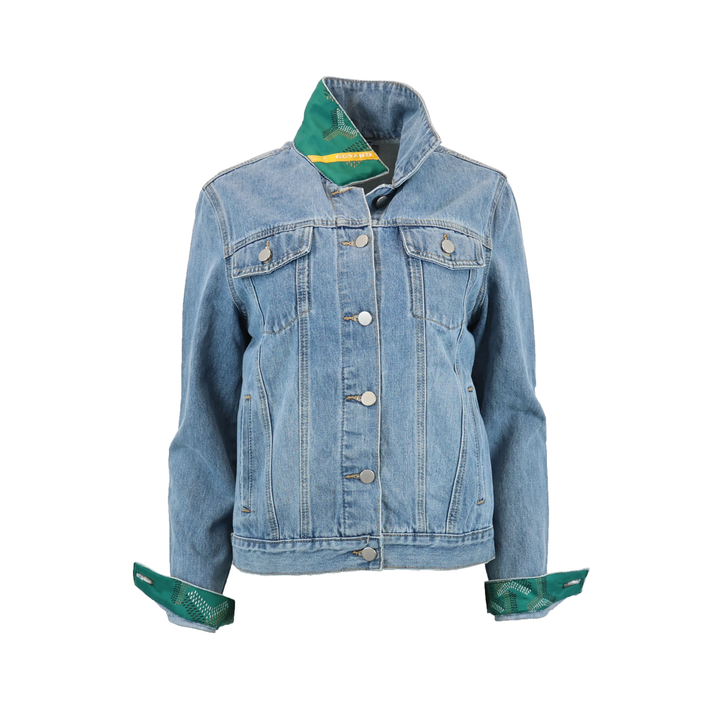 Green Designer Denim Jacket