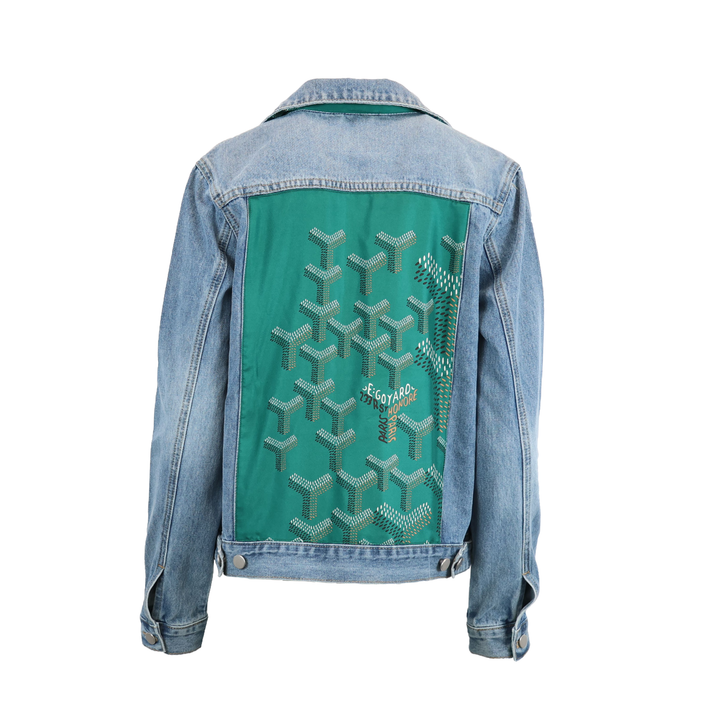 Green Designer Denim Jacket