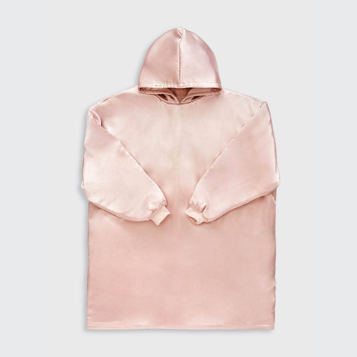 Glazey Satin Hoodie - Blush