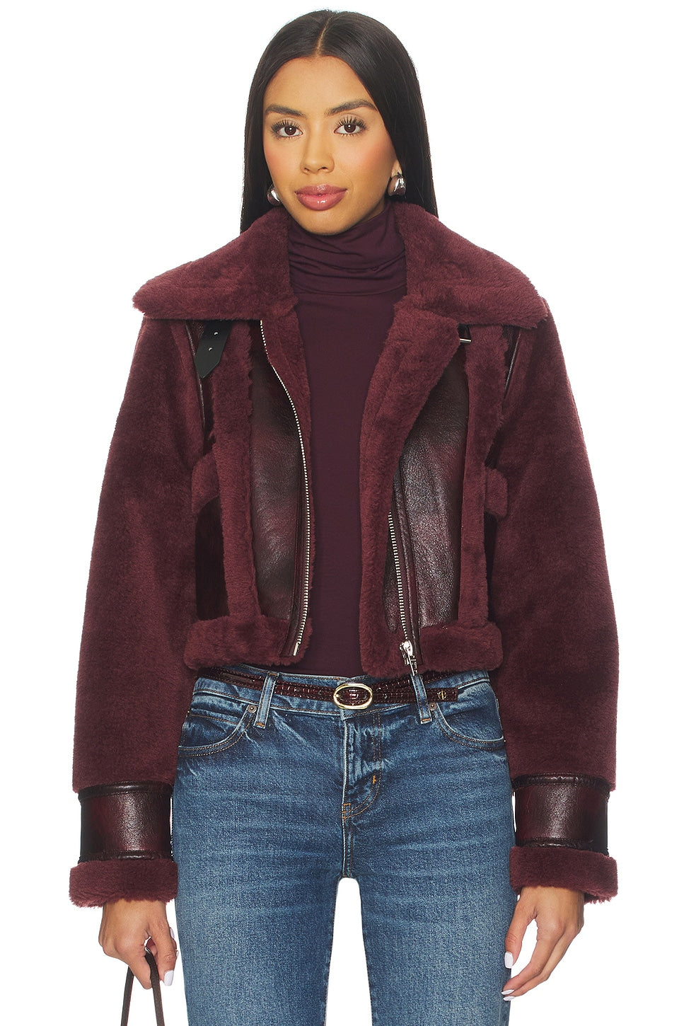 Head Start Crop Sherpa Fleece Jacket