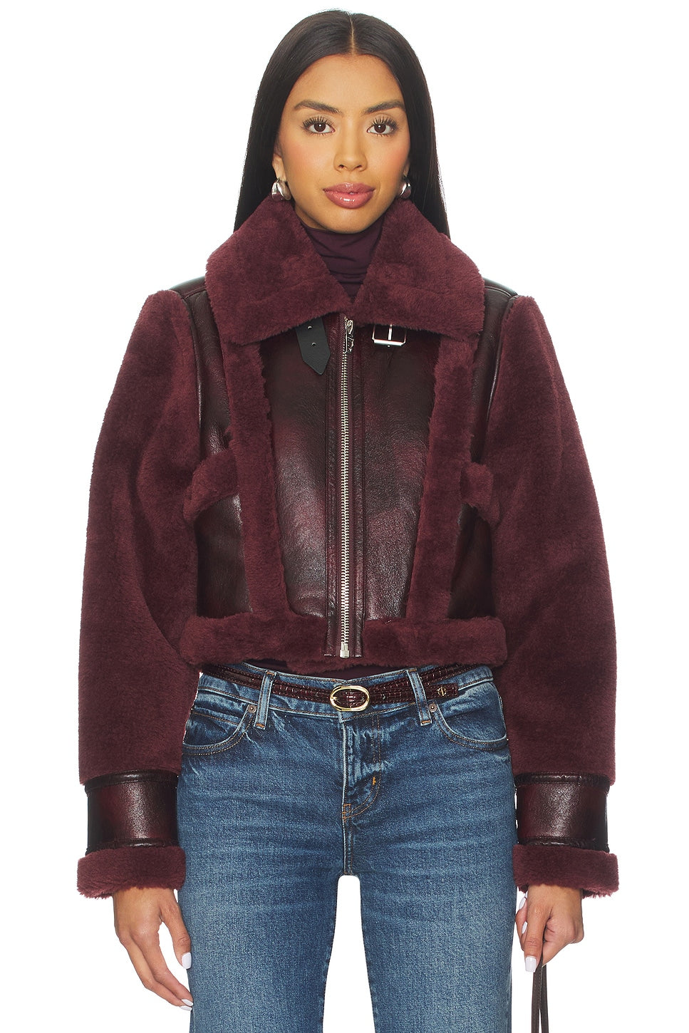 Head Start Crop Sherpa Fleece Jacket