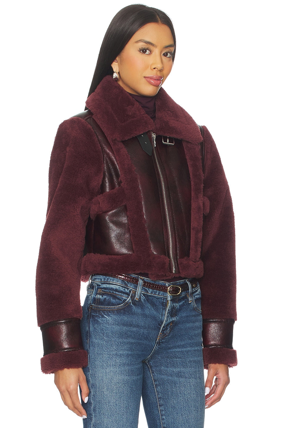 Head Start Crop Sherpa Fleece Jacket