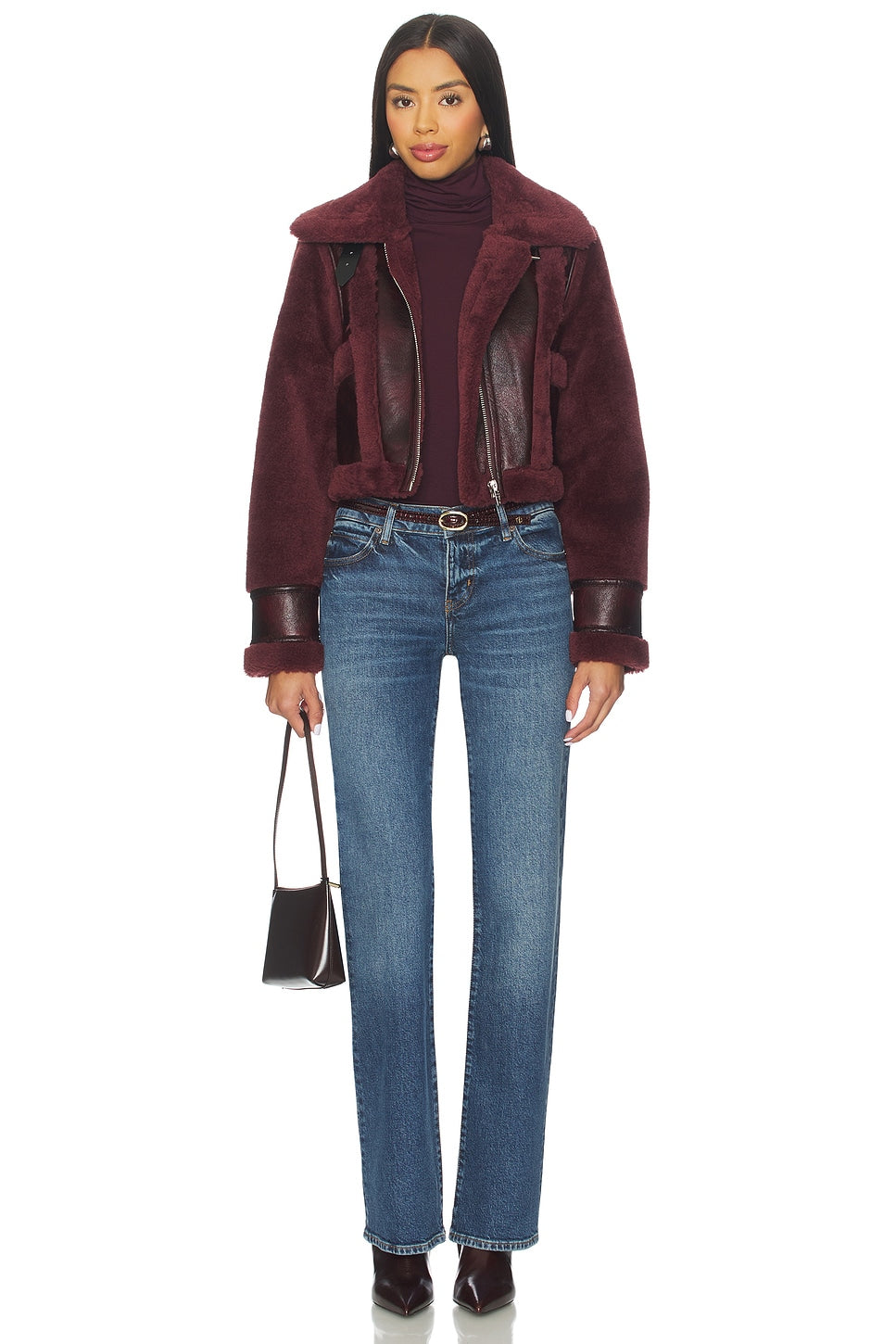 Head Start Crop Sherpa Fleece Jacket