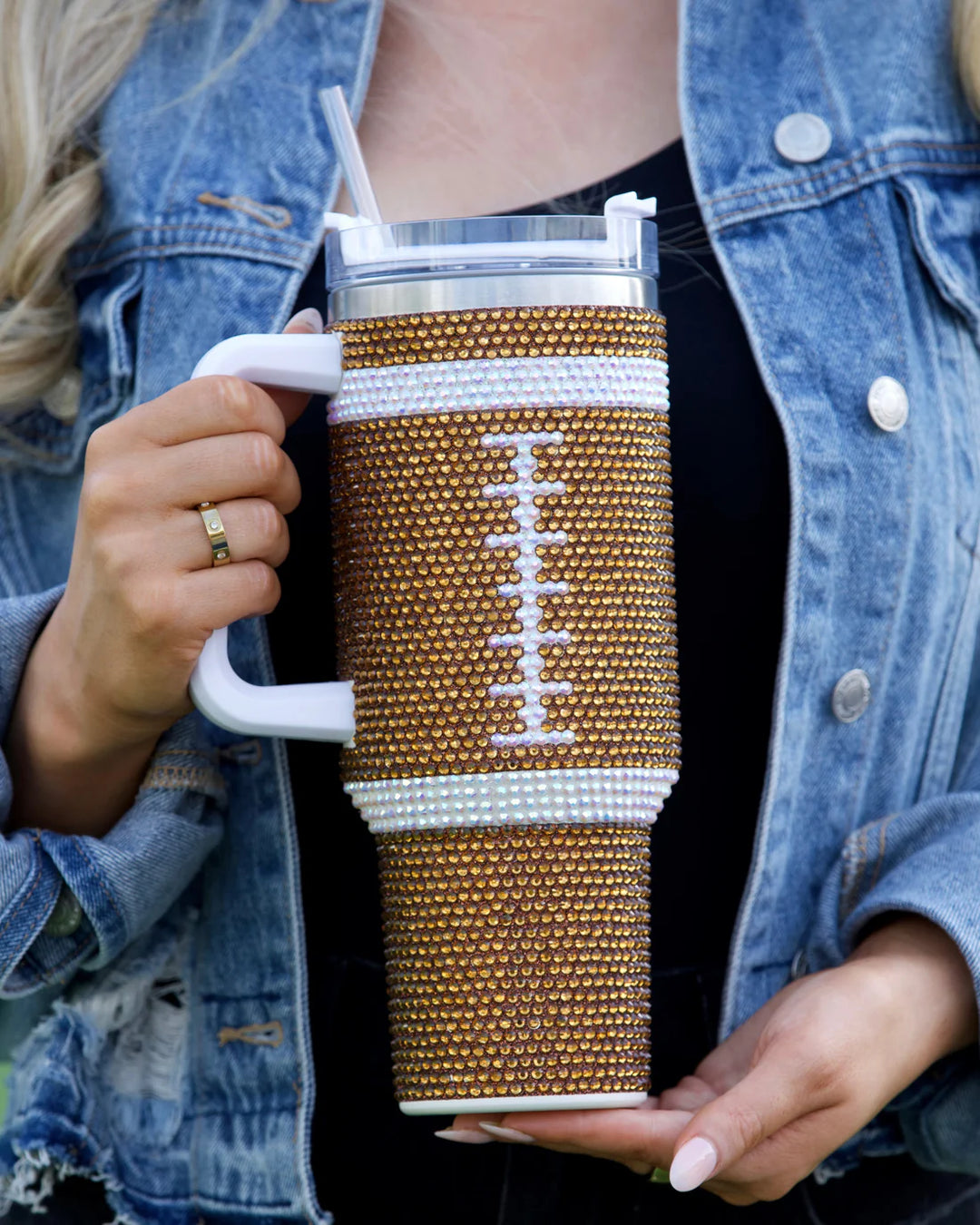 LLG Diamond Football Tumbler