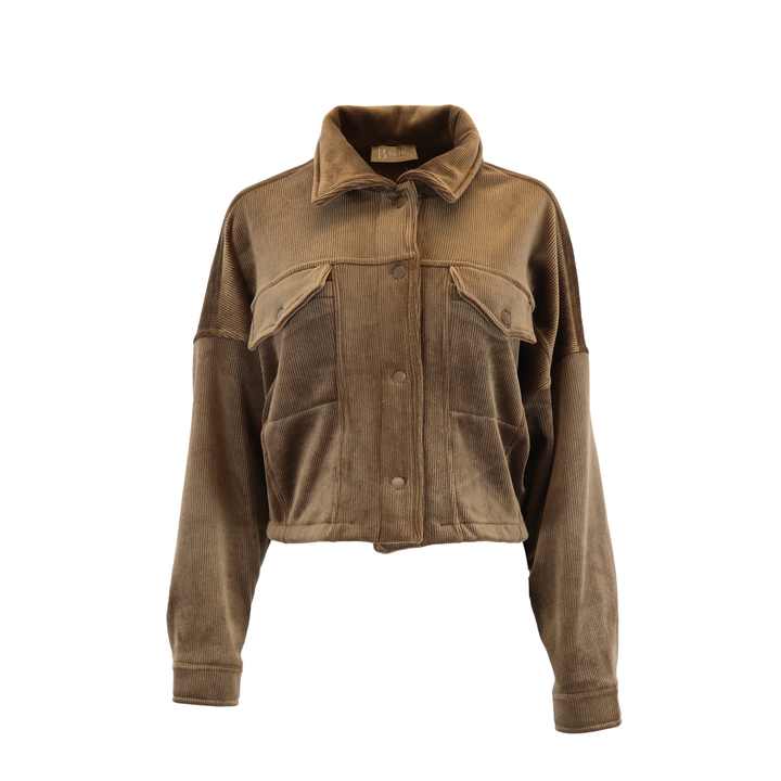 Brushed Corduroy Cropped Jacket