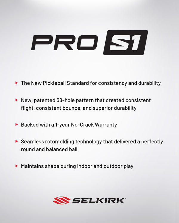 Pro S1 4-pack Pickleballs