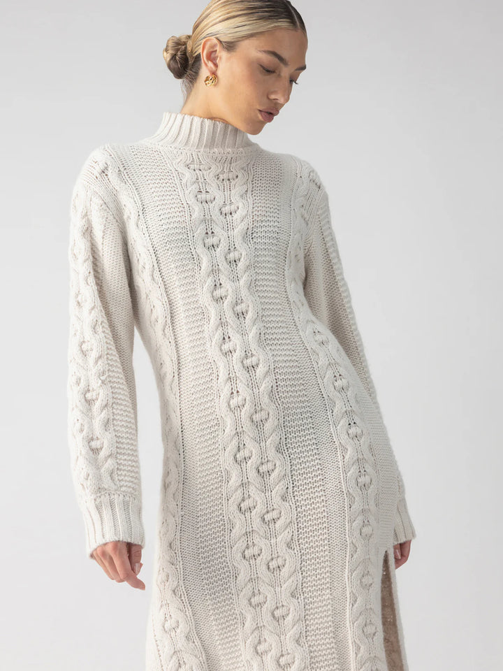 CABLE SWEATER DRESS