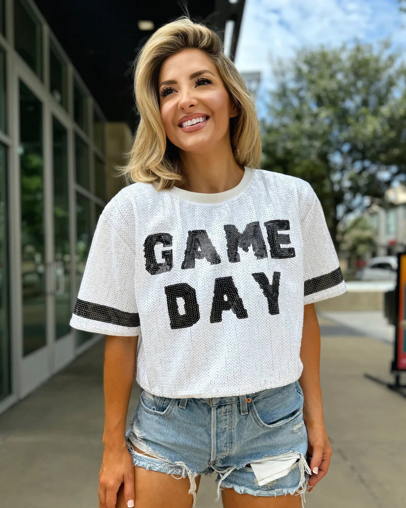 Sequin Game Day Top