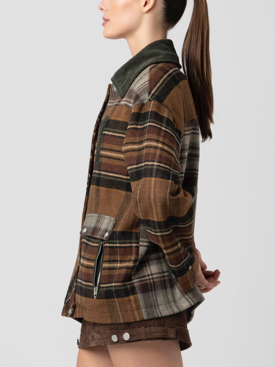 NYC Situationship Plaid Shirt Jacket