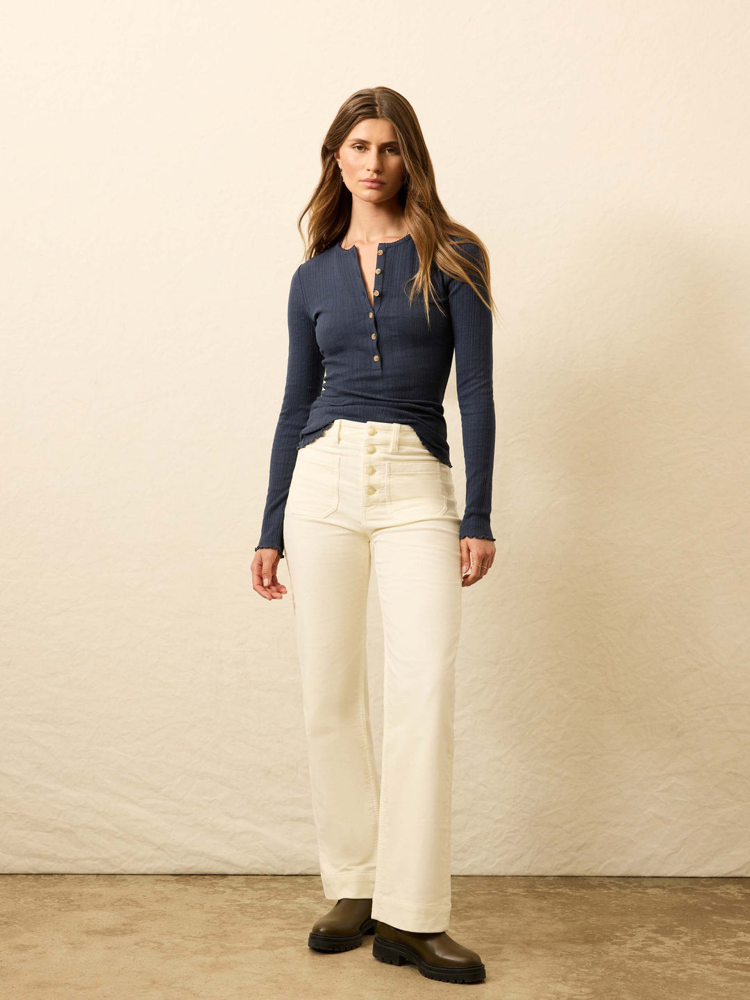 Stretch Terry Cord Patch Pocket Pant