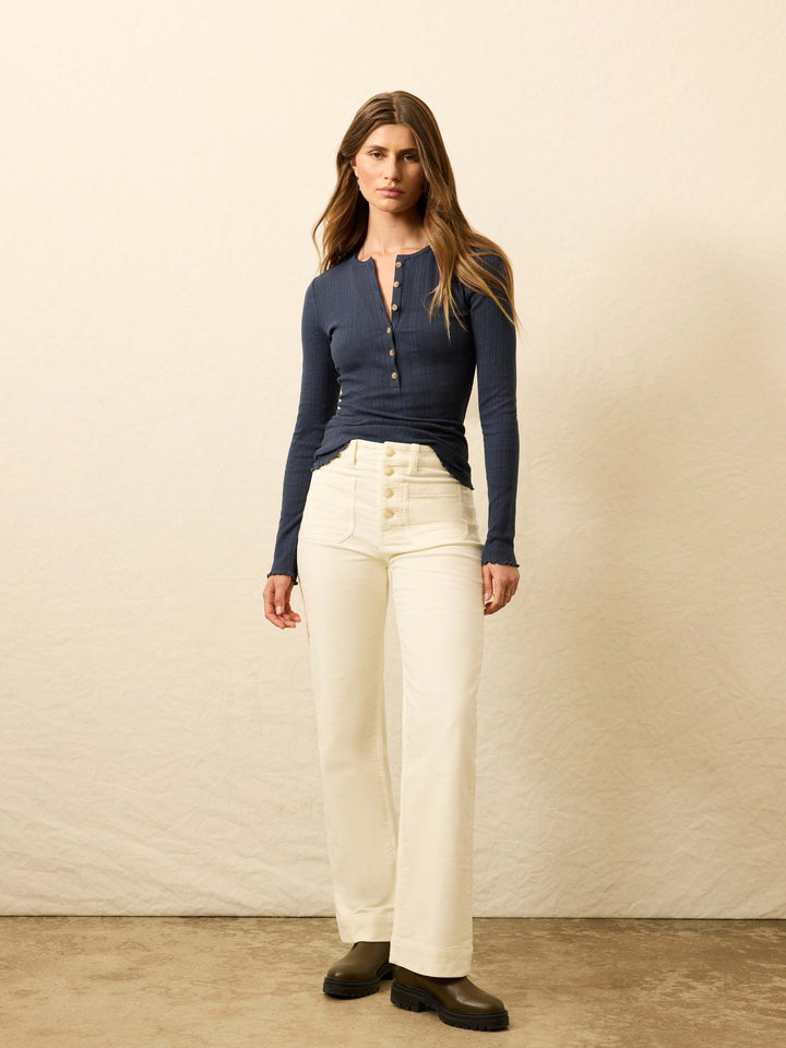 Stretch Terry Cord Patch Pocket Pant